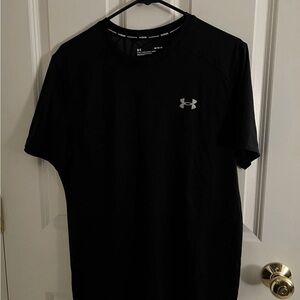 Under Armour Black Short Sleeve Performance Tee with Silver Logo
